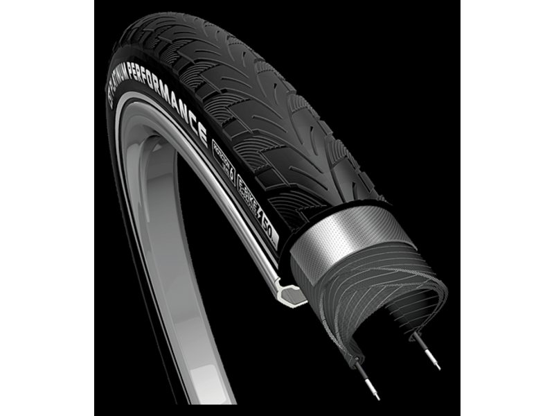 Bub 28x1 3/8 37-622 Refl E-Bike Ready Cst Platinum Performance Zwart